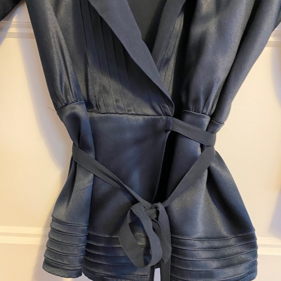 DKNY Silk Tie Front Blouse - Picture 3 of 5